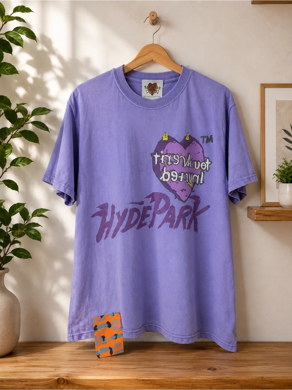 You Aren't Invited Mens T-Shirt Purple Large Hyde Park Streetwear Graphic Tee